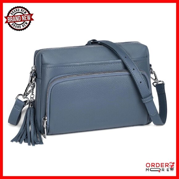 TOVOSO Crossbody Bag for Women, Genuine Leather Multi-Pocket  Genuine Leather Crossbody Bag with RFID Wallet & Multiple Pockets